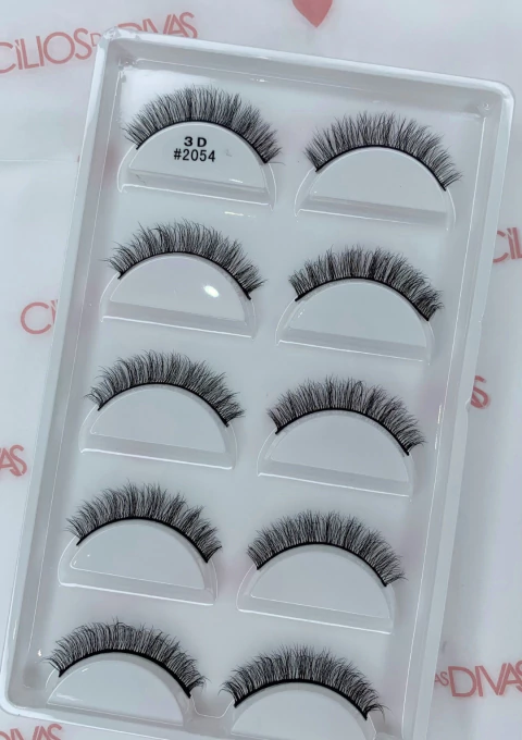 Cílios Postiços 05 Pares - Modelo 2054 - Linha Premium 3D - comprar online