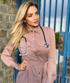 Jaleco nude Rosê - comprar online