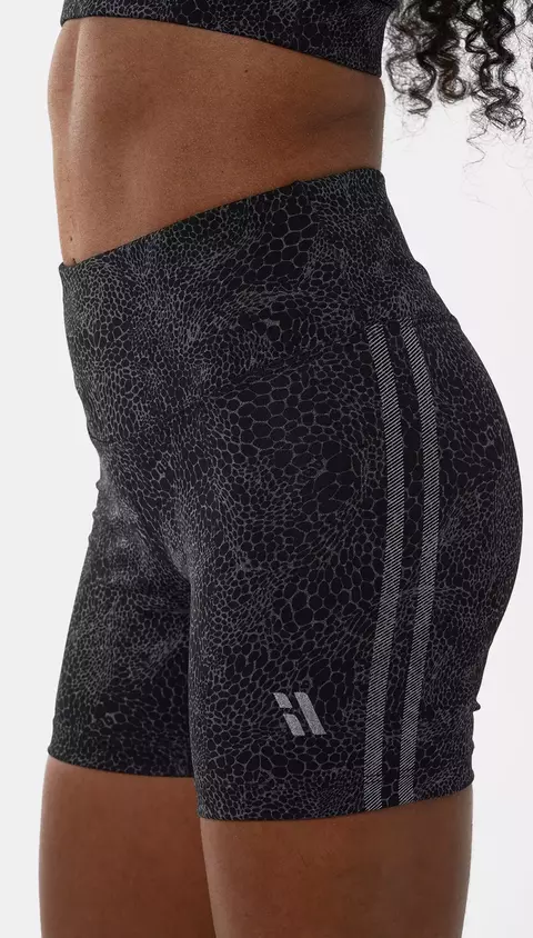CALZA CORTA QEB LOSNA - MELANGE/NEGRO - comprar online