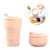 Taza Térmica Plegable De Silicona Rosa 350ml - comprar online