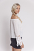 Blusa blanca mangas caladas - comprar online