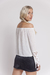 Blusa blanca mangas caladas - tienda online