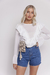 Blusa blanca volados