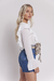 Blusa blanca volados - comprar online