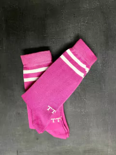 MEDIAS STRIPES FUCSIA