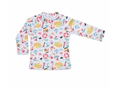 Remera de microfibra UV+50 estampado mar o flores Art. 24614