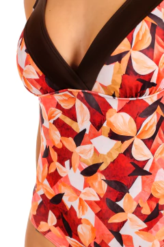 Malla princesa con escote en cruce, estampado petalos Art. 252415 - comprar online