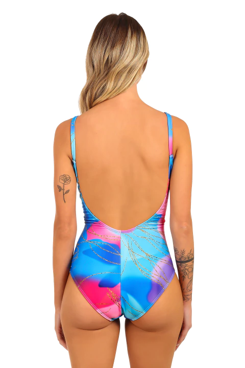 Malla con V en escote estampado esfumado Art. 252419