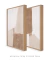 Conjunto com 2 Quadros Decorativos - Abstract Brown Layers N.01 + Abstract Brown Layers N.02 - comprar online