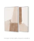 Conjunto com 2 Quadros Decorativos - Abstract Brown Layers N.01 + Abstract Brown Layers N.02