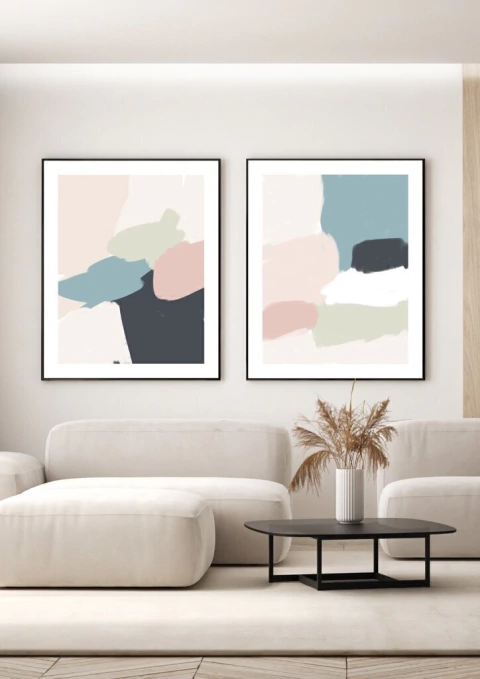 Conjunto com 2 Quadros Decorativos - Blooming Fields N.02 + Blooming Fields N.03