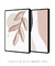 Conjunto com 2 Quadros Decorativos - Folhagem Rose + Formas e Movimentos - comprar online