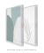 Conjunto com 2 Quadros Decorativos - Hillstone Green + Leaf Minimal Bege