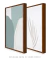 Imagem do Conjunto com 2 Quadros Decorativos - Hillstone Green + Leaf Minimal Bege