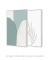 Conjunto com 2 Quadros Decorativos - Hillstone Green + Leaf Minimal Bege - comprar online