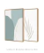 Conjunto com 2 Quadros Decorativos - Hillstone Green + Leaf Minimal Bege na internet