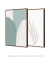 Imagem do Conjunto com 2 Quadros Decorativos - Hillstone Green + Leaf Minimal Bege