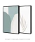 Conjunto com 2 Quadros Decorativos - Hillstone Green + Leaf Minimal Bege