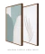 Imagem do Conjunto com 2 Quadros Decorativos - Hillstone Green + Leaf Minimal Bege