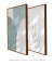 Imagem do Conjunto com 2 Quadros Decorativos - Hillstone Green + Leaf Minimal Bege