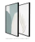 Imagem do Conjunto com 2 Quadros Decorativos - Hillstone Green + Leaf Minimal Bege