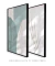 Conjunto com 2 Quadros Decorativos - Hillstone Green + Leaf Minimal Bege - loja online