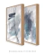 Conjunto com 2 Quadros Decorativos - Linhas Azul + Hopefulness