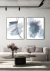 Conjunto com 2 Quadros Decorativos - Linhas Azul + Hopefulness