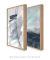 Conjunto com 2 Quadros Decorativos - Linhas Azul + Ocean