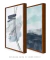 Conjunto com 2 Quadros Decorativos - Linhas Azul + Ocean - comprar online