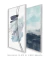 Conjunto com 2 Quadros Decorativos - Linhas Azul + Ocean