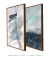 Imagem do Conjunto com 2 Quadros Decorativos - Linhas Azul + Ocean