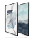 Conjunto com 2 Quadros Decorativos - Linhas Azul + Ocean