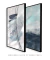 Conjunto com 2 Quadros Decorativos - Linhas Azul + Ocean - comprar online