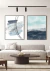 Conjunto com 2 Quadros Decorativos - Linhas Azul + Ocean