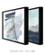 Conjunto com 2 Quadros Decorativos - Linhas Azul Quadrado e Ocean Quadrado - loja online