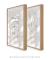 Conjunto com 2 Quadros Decorativos - Minimal Leaf 01 + Minimal Leaf 02