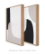 Conjunto com 2 Quadros Decorativos - Modern Shapes Neutral 01 + Modern Shapes Neutral 03