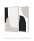 Conjunto com 2 Quadros Decorativos - Modern Shapes Neutral 01 + Modern Shapes Neutral 03 - comprar online