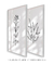 Conjunto com 2 Quadros Decorativos - Ramo Fine Line 02 + Ramo Fine Line 01