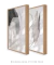 Conjunto com 2 Quadros Decorativos - Rock Stones Minimal 01 + Neutral Lines and Strokes