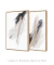 Conjunto com 2 Quadros Decorativos - Soft Minimal Gray Strokes 01 + Soft Minimal Gray Strokes 02