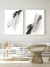 Conjunto com 2 Quadros Decorativos - Soft Minimal Gray Strokes 01 + Soft Minimal Gray Strokes 02
