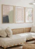 Conjunto com 3 Quadros Decorativos - Blooming Shapes N.01 + Inspirado Matisse Botânico Cut Outs Rose I + Blooming