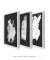 Conjunto com 3 Quadros Decorativos - BW Minimal 01 + BW Minimal 03 + BW Minimal 02 - Rachel Moya | Art Studio - Quadros Decorativos