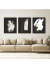 Conjunto com 3 Quadros Decorativos - BW Minimal 01 + BW Minimal 03 + BW Minimal 02