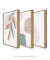 Imagem do Conjunto com 3 Quadros Decorativos - Folhagem Rose + Modern Shapes 02 + Leaf Minimal Bege