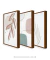 Conjunto com 3 Quadros Decorativos - Folhagem Rose + Modern Shapes 02 + Leaf Minimal Bege - comprar online