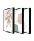 Conjunto com 3 Quadros Decorativos - Folhagem Rose + Modern Shapes 02 + Leaf Minimal Bege