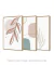 Imagem do Conjunto com 3 Quadros Decorativos - Folhagem Rose + Modern Shapes 02 + Leaf Minimal Bege